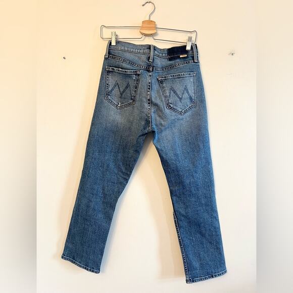 Mother Superior The Tomcat Seriously Truce blue Jeans Straight Leg distressed 25 - Picture 7 of 13